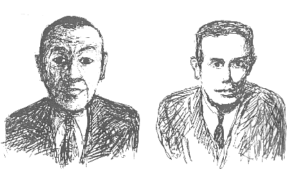 Sketch of Noel Coward & Cole Porter by Ian Sherman Just One of Those Things 2005